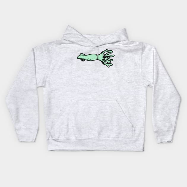 Grunge Squid Kids Hoodie by meganther0se